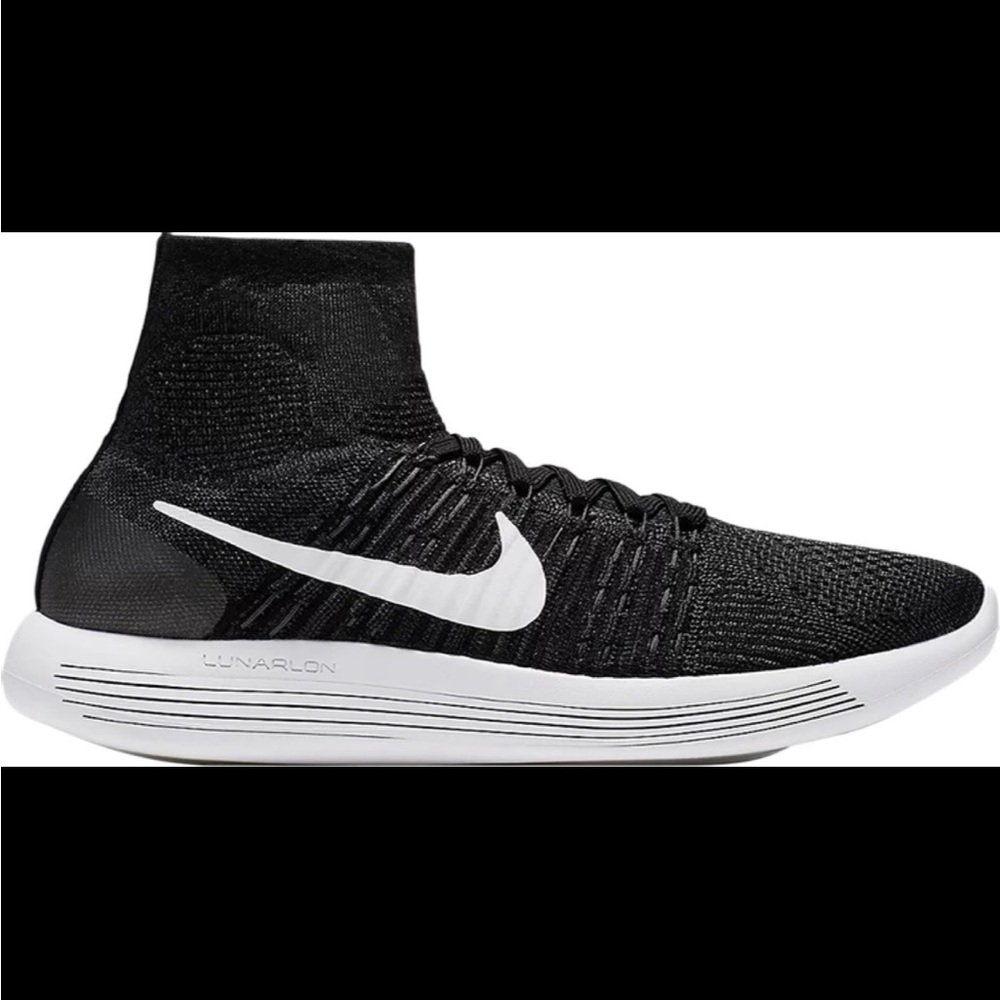 Nike lunar epic fly knit black hi top sneakers